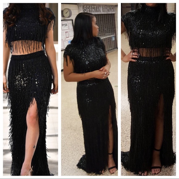 Original Sherri Hill hand beaded gown - Picture 2 of 3